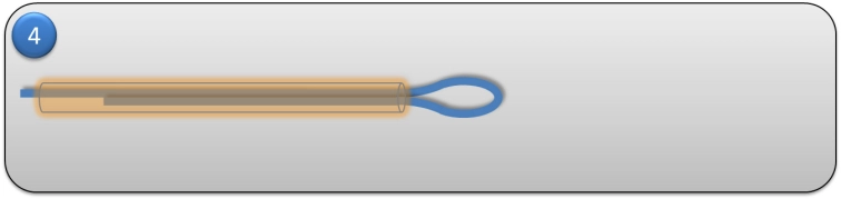 Step 4 - Stop the tip approx. 1-2 cm (1/2 inch) from the edge of the shrink tube. This is important to make sure you don't hit the fly line when heating. Step 4 - Stop the tip approx. 1-2 cm (1/2 inch) from the edge of the shrink tube. This is important to make sure you don't hit the fly line when heating.
