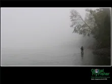 Computer screen wallpaper: Speyfishing for steelhead